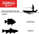 Zebco Rambler Fishing Reel and Rod Combo, Durable Fiberglass Rod with Built-in Carabiner, Patented No-Tangle Reel, Pre-Spooled with 8-Pound Zebco Fishing Line by TinyTreasures Baby Boutique