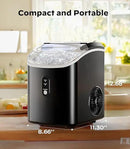 Nugget Ice Maker Countertop, Silonn Chewable Pellet Ice Machine with Self-Cleanin Function, 33lbs/24H Portable Ice Makers for Home Kitchen Officce, Black by CozyNest Decor
