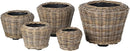 Rattan Kobo Indoor Outdoor Planter Basket with Plastic Pot Small 25-Gallon Soil Capacity by CozyNest Decor