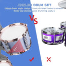 M SANMERSEN Kids Jazz Drum Set - 5 Drums with Stool - Rock Jazz Drum Kit - Musical Enlightenment Educational Toys Gift for Boys Girls by TinyTreasures Baby Boutique