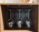 14-Inch Black Wine Glass Rack, Under Cabinet Wine Glass Holder Stainless Steel Stemware Rack - Hanging Stemware Holder for Cabinet Kitchen Bar, Set of 4 by CozyNest Decor