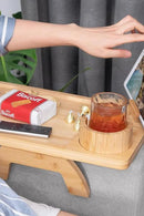 Sofa Arm Tray, Bamboo Large Couch Cup Holder, Portable Anti-Spill Sofa Armrest Tray for Beverage, Snacks, Phone, Remotes by CozyNest Decor