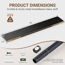 Heimlove 55 Inch Long Floating Shelves for Wall,9.3" Deep Black Floating Shelf Set of 2,Large Display Shelf & Storage Shelf,Wall Mounted Shelves for Bedroom Living Room Kitchen Office by CozyNest Decor