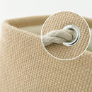 TheWarmHome Decorative Basket Rectangular Fabric Storage Bin Organizer Basket with Handles for Clothes Storage (Beige, Medium-1Pack,13.8L*9.8W*6.7H) by TinyTreasures Baby Boutique