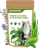 Organic Cat Grass & Catnip Seeds Kit – 3 Pack Oat & Barley Grass for Indoor Cats – Fast 7-Day Growth, High Germination, Hairball Control & Play – Pet-Safe Planting Set by GreenHaven Gardens