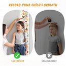 Personalized Name Growth Chart Wall Decor for Kids – Canvas Removable Height Chart Measuring Ruler 59" x 7.9" (Flowers) by TinyTreasures Baby Boutique