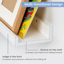 Picture Ledge Shelf for Wall, 48 inch Solid Pine Wood Nursery Book Shelves 2 Packs, Floating Ledge Shelves for Kids' Room Bedroom Bathroom Living Room Photo Frames Office Nursey Wall Decor, White by TinyTreasures Baby Boutique