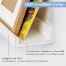 Picture Ledge Shelf, Floating Shelves Set of 2, Solid Pine Wood 55'' Long Large Nursery Book Shelves for Toys Storage, Kids Bookshelf for Living Room Bedroom Decor Books Photo Frames, White by TinyTreasures Baby Boutique