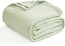 EMME Muslin Baby Blankets 100% Cotton 4-Layer Swaddle 40"x50" Lightweight Soft Breathable for Toddler, Infant, Newborn All Season Gauze Blanket, Mint Green by CozyNest Decor