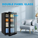 WANAI Mini Fridge Cooler 125Cans Beverage Refrigerator Glass Door Beverage Cooler for Beers Wine Juicer Adjustable Shelves LED Lights for Home, Office or Bar by CozyNest Decor
