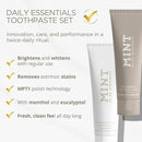 Mint Day & Night Toothpaste Set (2X 85ml) – with & Without Fluoride – MPT1 Ultra Polish Technology with Perlite – Natural Whitening, Gentle Low Abrasion, Vegan, Microplastic-Free, Mor by CozyNest Decor