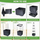 Raised Garden Bed Planter Box with Trellis, 58” Tomato Cage Planter Raised Garden Bed with Trellis for Climbing Vegetables Plants Tomato Cage w/Self-Watering, Indoor Outdoor Use (4) by GreenHaven Gardens