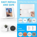 OAPRIRE Clear Acrylic Floating Shelves Set of 2 - Easily Expand Wall Space - 12 Inch Small Wall Shelf with Strong Adhesive for Bathroom, Bedroom, etc by CozyNest Decor