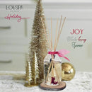 LOVSPA Reed Diffuser Set, Joy Winterberry Spruce Scented Oil Diffuser with Sticks, Home Fragrance Accessories for Bathroom Shelf Decor, Aroma Diffusers for Home or Office Desk, USA Made by CozyNest Decor