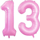 GOER Number 13 Balloons for 13th Birthday Sweet 13 Party Decorations,42 Inch Jumbo Foil Helium 31 Balloons for 31st Birthday Party Decoration (Light Pink) by TinyTreasures Baby Boutique