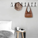 32.2'' Large Coat Rack Wall Mount Coat Hooks with 8 Metal Black Triple-Hooks Old White Pine Real Wood Plank Hat Rack for Wall Hooks by CozyNest Decor