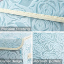 PRANDOM Collapsible Storage Boxes with Lids [5-Pack] Fabric Decorative Storage Bins Cubes Organizer Containers Baskets with Cover Handles Divider for Bedroom Closet Living Room Blue 9.8x7.9x6.7 Inch by TinyTreasures Baby Boutique