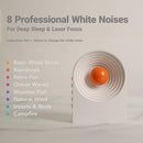 Sleep Aid & Focus White Noise Machine – 8 Soothing Sounds & 4 Ambient Lights | 12H Playtime,Bluetooth for Travel & Office, Sleek Desk Gift,White by TinyTreasures Baby Boutique