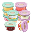 Leak-Proof Baby Food Storage Containers 12-Pack - 4oz BPA-Free Freezer & Microwave Safe Food Jars with Airtight Lids for Infants, Travel, Nurseries by TinyTreasures Baby Boutique
