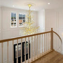 H61'' Modern Gold K9 Crystal High Ceiling Chandeliers, 23-Lights Staircase Chandeliers,Luxury Large Crystal Tree Branch Chandelier, D40'' Foyer Chandelier,For Living Room,Entryway,Dining Room by CozyNest Decor