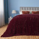 GONAAP Fuzzy Faux Fur Throw Blanket Queen Size Wine Red Super Soft Cozy Plush Fuzzy Shaggy Blanket for Couch Sofa Bed (Wine Red, Queen(90"x90")) by CozyNest Decor