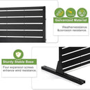 FENCY Metal Privacy Screen with Stand 72" H×44" W Outdoor Freestanding Privacy Panels, Outdoor Privacy Screen for Deck Patio Balcony(Black-Louvered) by GreenHaven Gardens