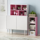 Furinno 5-Cube Reversible Open Shelf, White/Pink 11069WH/PI by TinyTreasures Baby Boutique