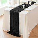 Sioloc Black Cheesecloth Table Runner Fall Autumn Decor for Home 10ft Table Cloth for Wedding Birthday Party Halloween Thanksgiving Decorations by CozyNest Decor