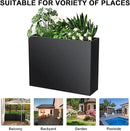 Metal Planter Box, Planter Boxes Outdoor Heavy Duty Metal Garden Planter Spliced Flower Pot with Partitions, All-Weather Use with Drainage Holes for Patio/Porch-35.43"x 27.55"x 11" by CozyNest Decor