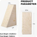 Marble Bookends for Heavy Books, Decorative Book Ends for Shelves, Beige Stone Durable and Heavy-Duty Book Ends for Hardback Books & CDS, Unique Book Stopper & Holder, Set of 2 by CozyNest Decor