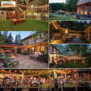 SUFEIMAS Outdoor String Lights LED 150FT with 45 Sockets 48pcs S14 Shattreproof Edison Bulbs,Dimmable LED Outdoor String Lights for Outside, Patio,Backyard, Market, Cafe (3 * 50ft) by GreenHaven Gardens