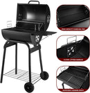 Charcoal Grill Outdoor BBQ Grill, Barrel Charcoal Grills with Side Table, with Nearly 500 Sq.In. Cooking Grid Area, Outdoor Backyard Camping Picnics, Patio and Parties, Black by GreenHaven Gardens
