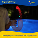 pindaloo Original Led Light Neon Skill Game with 2 Balls- Gifts for Kids and Adults Indoor & Outdoor Games, Girls, & Teens - Gift Ideas, Fun Stuff, Develops Motor & Juggling Skills (Neon) by TinyTreasures Baby Boutique