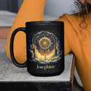 Personalized Name Black Coffee Mug, Custom Unique Celestial Mug 11oz or 15oz, Custom Fantasy Landscape Ceramic Cup, Nature Lover Coffee Cup for Holiday, Gifts for Women, Men by CozyNest Decor