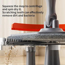 Spin Mop and Bucket Set with Separate Dirty and Clean Water,360° Self Cleaning Mop and Bucket System with Widened Foldable Handle,2 Replaceable Mop Pads,Square Mops for Floor Tile Marble Wall Cleaning by CozyNest Decor