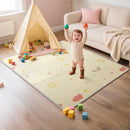 Extra Large Foldable Play Mat, Reversible Baby Play Mat with Edge Reinforcement, Non-Toxic & Waterproof Baby Mat for Floor, Foam Playmat for Infants Toddlers, Rainbow, Cloud & Moon, 50''x50'' by TinyTreasures Baby Boutique