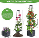 Raised Garden Bed Planter Box with Trellis, 58” Tomato Cage Planter Raised Garden Bed with Trellis for Climbing Vegetables Plants Tomato Cage w/Self-Watering, Indoor Outdoor Use (4) by GreenHaven Gardens
