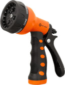 AUTOMAN-Garden-Hose-Nozzle,ABS Water Spray Nozzle with Heavy Duty 7 Adjustable Watering Patterns,Slip Resistant for Watering Plants,Lawn& Garden,Washing Cars,Cleaning,Showering Pets - Orange by GreenHaven Gardens