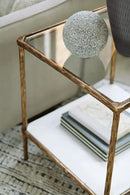 Signature Design by Ashley Ryandale Contemporary Accent Table, Antique Brass Finish by CozyNest Decor