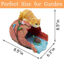 Teaeeno Orange Cat Decor Statue Gutter Downspout Extension Decorative,Animal Statue Outdoor Decor,3"×4" Rain Gutter Downspout Splash Block,Garden Splash Block Outdoor Sculpture,Rain Downspout Diverter by GreenHaven Gardens