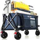 Overmont Collapsible Wagon Cart with Wheels - 180L Foldable Heavy Duty Wagon with Big All-Terrain Wheels - 330Lbs Weight Capacity with Side Pockets for Camping Sports Garden Grocery Shopping Blue by GreenHaven Gardens