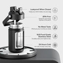 Kids Insualated Water Bottle with Straw - 12oz Stainless Steel Water Bottle with Dual Spouts, Leak-Proof, BPA-Free, Double Wall Vacuum Keeps Cold for 24 Hours for Sports, Travel, School (Black Night) by CozyNest Decor