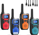Wishouse Walkie Talkies for Adults Long Range-Rechargeable 4 Pack 2 Way Radios, Hiking Accessories Camping Gear Xmas Birthday Gift for Kids Family with Lamp,SOS Siren,NOAA Weather Alert,Easy to Use by TinyTreasures Baby Boutique