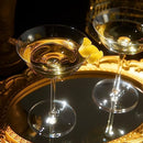 Vintage Crystal Coupe Glasses Set Of 2 Clear Radiance Champagne Martini Cocktails Hand Blown Classy by The Wine Savant