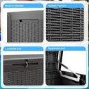 102 Gallon Outdoor Storage Box Waterproof, UV Resistant Resin Deck Box with Hydraulic Rod, Lockable Design and Enhanced Durability for Patio, Garden, and Poolside Use by GreenHaven Gardens