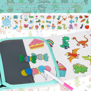 Erasable Doodle Set for Kids - Reusable Magic Drawing Book with 12 Watercolor Pens 14 Page Drawing, Road Trip Car Game Writing Painting Set for Boys and Girls (Foxes) by TinyTreasures Baby Boutique