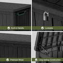120 Gallon Waterproof Outdoor Storage Box,Resin Deck Box,Lockable Outside Storage Box Container for Patio Furniure,Garden,Tools (120 Gallon,Black) by GreenHaven Gardens