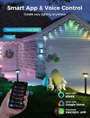 XMCOSY+ 48FT Smart Outdoor String Lights - RGBCWIC Dimmable Acrylic Bulbs, Color Changing LED Patio Lights APP WiFi Control, Compatible with Alexa, IP65 Waterproof Outside Lights for Yard Porch by GreenHaven Gardens