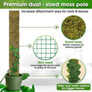 DUSPRO 59’’ Flat Mesh Moss Poles for Climbing Plants Monstera Flat Stacks for Tall Plant with Real Moss Moss Pole for Indoor Plants Plant Stick Support Tall Indoor Plants Support Stakes (1pc., 59'') by GreenHaven Gardens