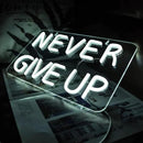 Never Give Up Neon Sign for Wall Decor,Inspire Slogan for Study Room Decoration,Wall Art Lighting As Gifts for Kids or Friends. by GreenHaven Gardens